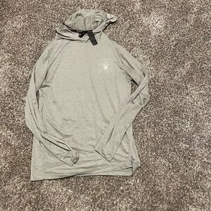 Spider Active WearGray Hooded Long Sleeve Shirt. item 11142